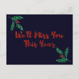 We zullen je sociale vervormende feestkaart missen briefkaart