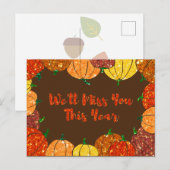 We zullen je sociale vervormende Thanksgiving kaar Briefkaart (Voorkant / Achterkant)