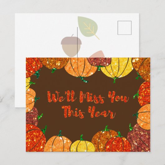 We zullen je sociale vervormende Thanksgiving kaar Briefkaart (Voorkant / Achterkant)