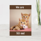 WE ZULLEN JE ZO VEEL MISSEN! KAART (Voorkant)