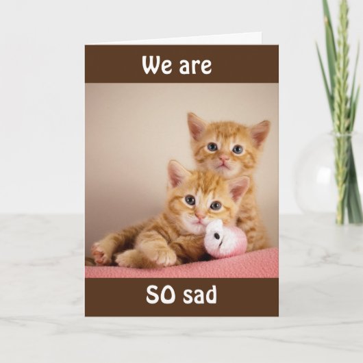 WE ZULLEN JE ZO VEEL MISSEN! KAART (Voorkant)