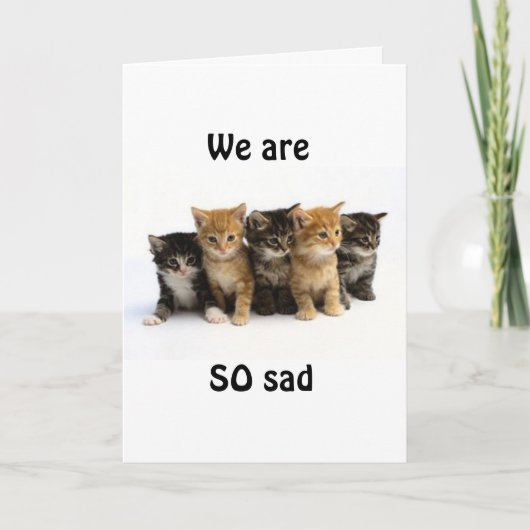 WE ZULLEN JE ZO VEEL MISSEN! KAART (Voorkant)