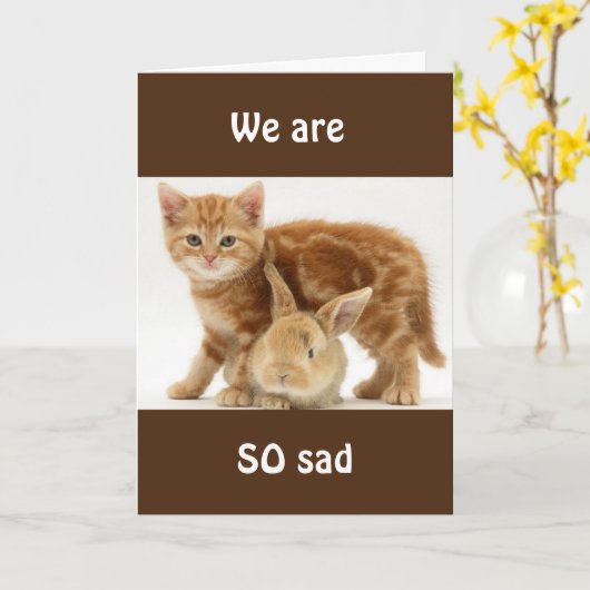 WE ZULLEN JE ZO VEEL MISSEN! KAART (Gele Bloem)