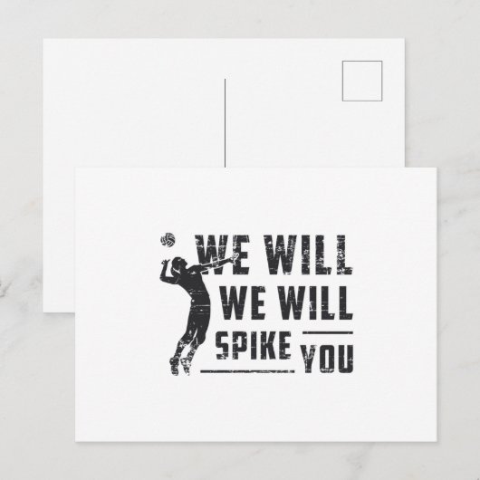 We zullen jullie doorballer volleyball laten zien. briefkaart (Voorkant / Achterkant)