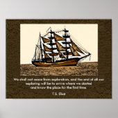 We zullen niet ophouden - kunstdrukken - T.S. Elio Poster (Voorkant)