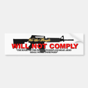 WE ZULLEN NIET VOLTOOIEN BUMPERSTICKER