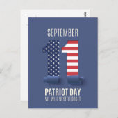 We zullen nooit 911 vergeten briefkaart (Voorkant / Achterkant)