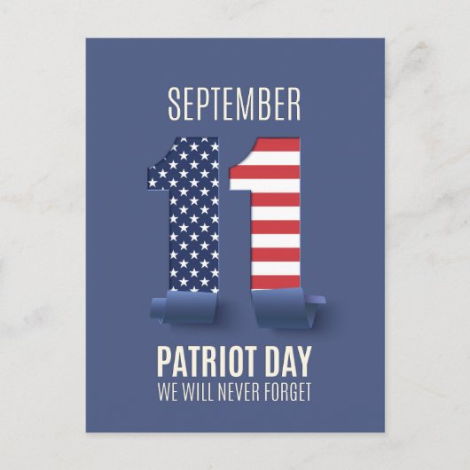 We zullen nooit 911 vergeten briefkaart (Voorkant)