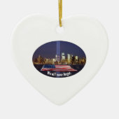 We zullen nooit 9-11 toespelingen vergeten keramisch ornament (Voorkant)