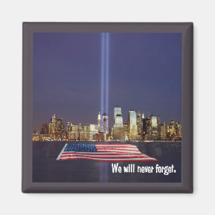 We zullen nooit 9-11 toespelingen vergeten magneet