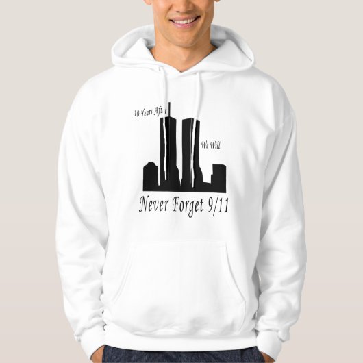 We zullen nooit 9/11 vergeten hoodie (Voorkant)