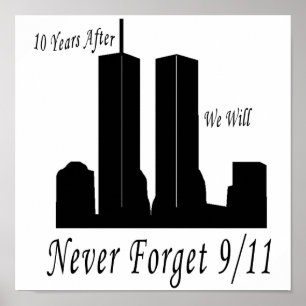 We zullen nooit 9/11 vergeten poster