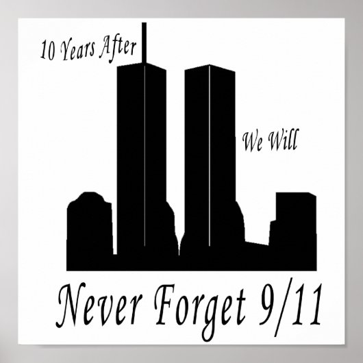 We zullen nooit 9/11 vergeten poster (Voorkant)