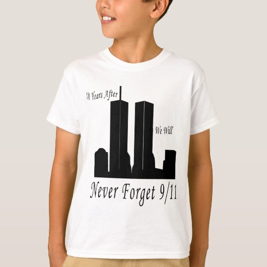 We zullen nooit 9/11 vergeten t-shirt (Voorkant)