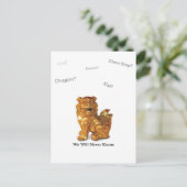 We zullen nooit briefkaart kennen (Staand voorkant)