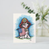 We zullen nooit de 11de brandweerman Dalmatian ver Briefkaart (Staand voorkant)