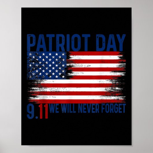 We zullen nooit de patriot van 911 21ste verjaarda poster (Voorkant)