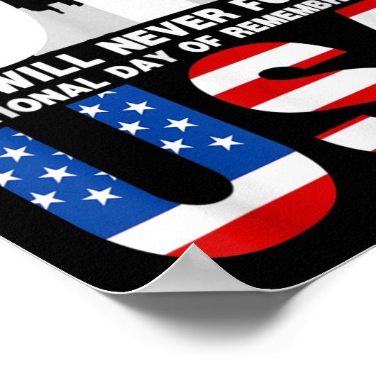 We zullen nooit vergeten dat de nationale herdenki poster (Hoek)