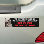 WE ZULLEN NOOIT VERLIEZEN BUMPERSTICKER (Op auto)