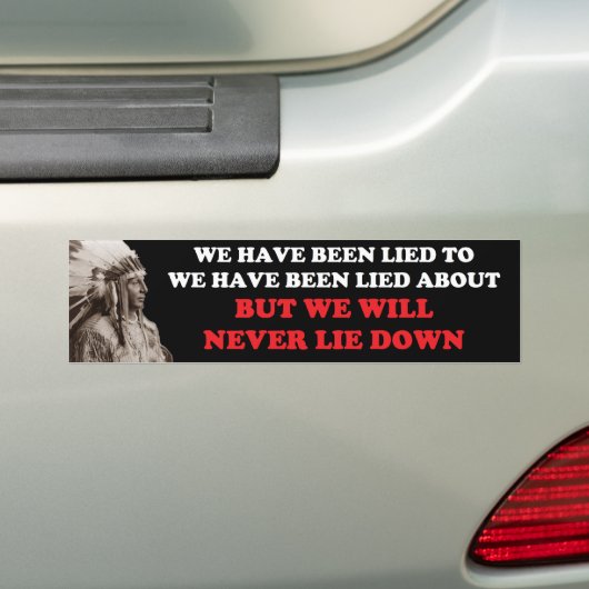 WE ZULLEN NOOIT VERLIEZEN BUMPERSTICKER (Op auto)