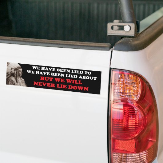 WE ZULLEN NOOIT VERLIEZEN BUMPERSTICKER (Op Truck)