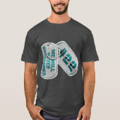 WE ZULLEN ONS NOOIT OVERGEVEN T-SHIRT (Voorkant)