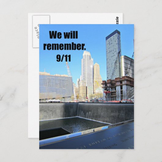We zullen onthouden...9/11 briefkaart (Voorkant / Achterkant)