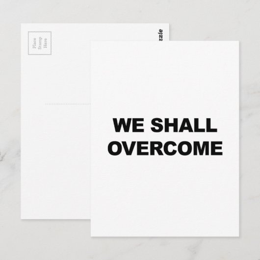 WE ZULLEN OVERKOMEN BRIEFKAART (Voorkant / Achterkant)