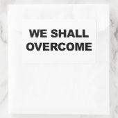 WE ZULLEN OVERKOMEN RECHTHOEKIGE STICKER (Tas)