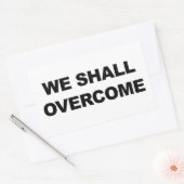 WE ZULLEN OVERKOMEN RECHTHOEKIGE STICKER (Envelop)