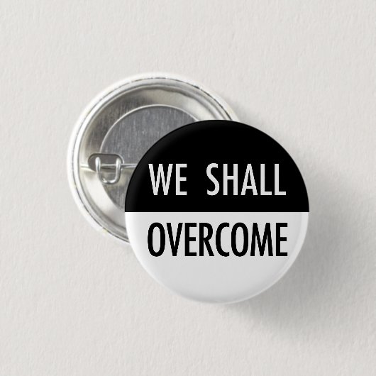 We zullen overwinnen ronde button 3,2 cm (Voorkant /achterkant)