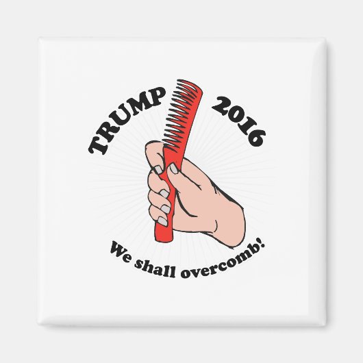 We zullen overwinnen - Trump 2016 Toon Magneet (Voorkant)
