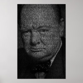 We zullen vechten op de stranden - Churchill Quote Poster