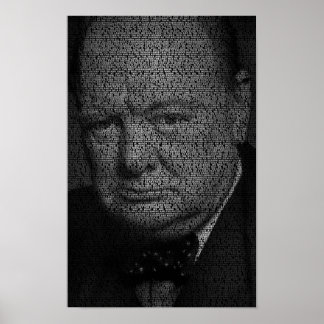 We zullen vechten op de stranden - Churchill Quote Poster