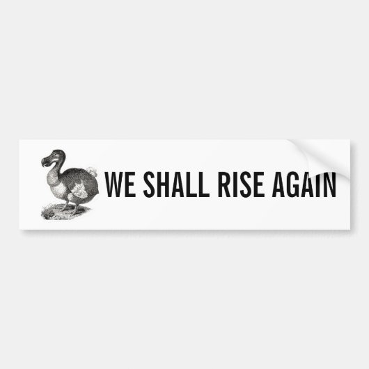 We zullen weer de Do Bird Bumpersticker opstaan (Voorkant)