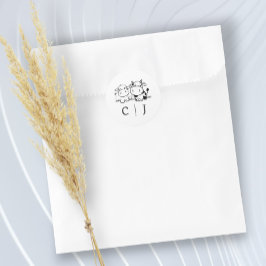 We zullen zeggen dat ik moo Koe thema bruiloft Ronde Sticker