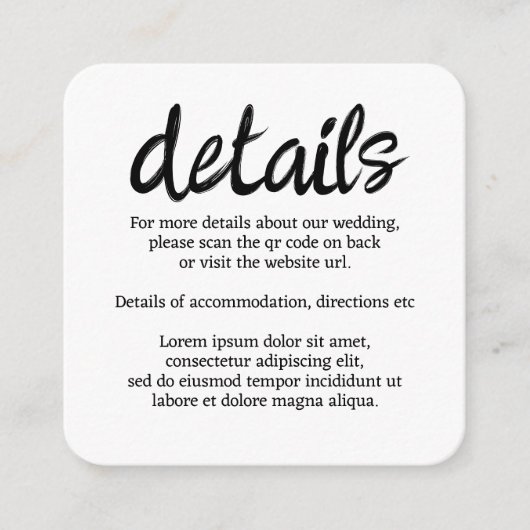 We zullen zeggen ik moo Koe bruiloft QR code Informatiekaartje (Voorkant)