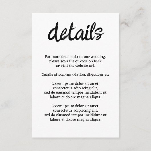 We zullen zeggen ik moo Koe bruiloft QR code Informatiekaartje (Voorkant)