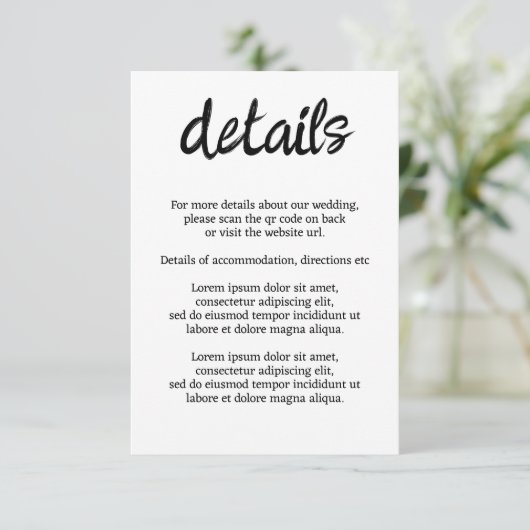 We zullen zeggen ik moo Koe bruiloft QR code Informatiekaartje (Staand voorkant)