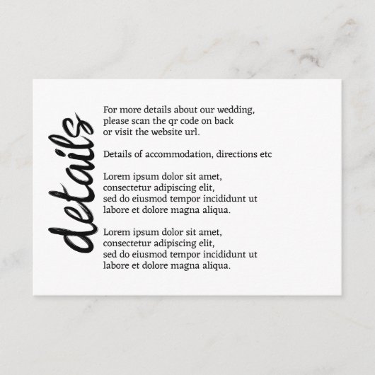 We zullen zeggen ik moo Koe bruiloft QR code Informatiekaartje (Voorkant)