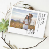 We zullen zeggen ik moo land Koe thema Save The Date