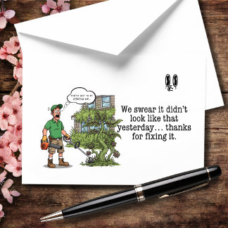 We zweeren dat het gisteren niet zo oogde bedankkaart