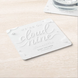 We zweven op Witte Wolken Negen Baby Shower Kartonnen Onderzetters
