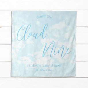 We zweven op wolk negen: Baby shower Wandkleed