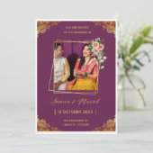 Weading Invitation card Kaart (Staand voorkant)