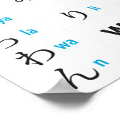WeAidJapan Hiragana ひ が な 表 Poster (Hoek)