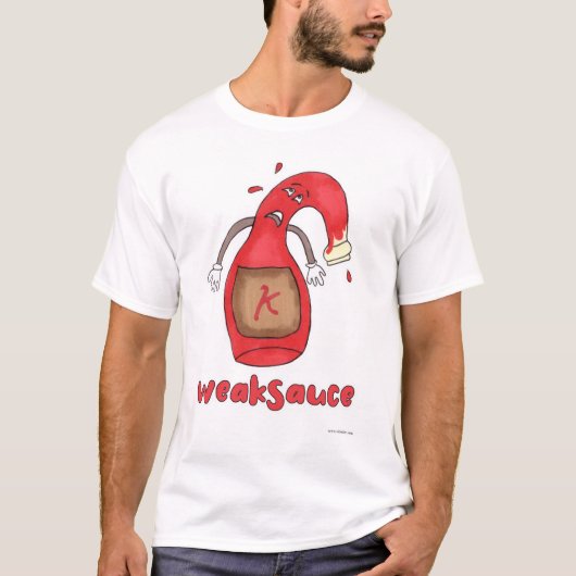 Weak Sauce Funny Bottle Cartoon Motto T-shirt (Voorkant)