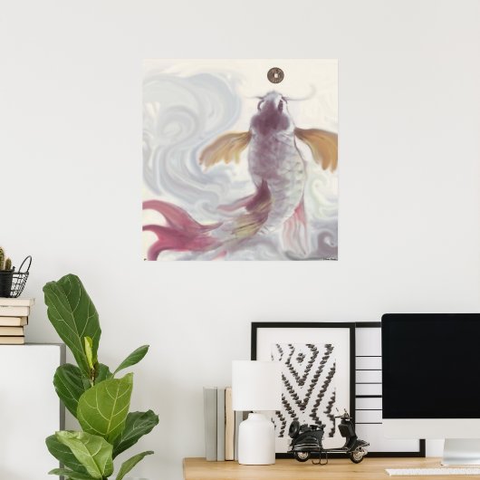 Wealth Hungry Carp Poster (Thuiskantoor)