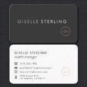 Wealth Manager Black Professional Visitekaartje