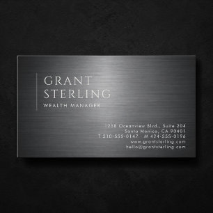 Wealth Manager Metallic Professional Visitekaartje